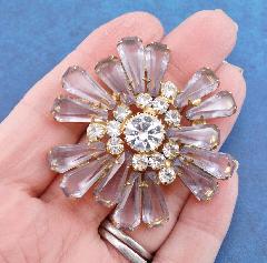Purple (cardinal) Pentagon Brooch