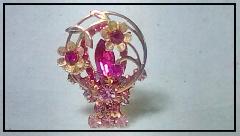 Pink Navettes Brooch