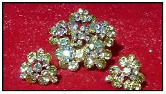 Yellow Chatons Only Earrings Clip