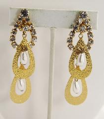 Clear Chatons Only Earrings Clip