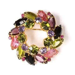 Multiple Colors Navettes Brooch