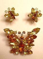 Yellow Navettes Earrings Clip