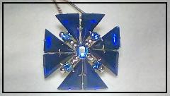 Blue Triangle Pin Pendant