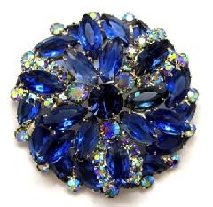 Blue Navettes Brooch