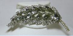 Gray (black Diamond) Navettes Brooch