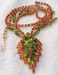 Orange Navettes Necklace