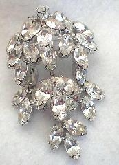 Clear Navettes Brooch