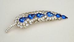 Blue Pear Brooch
