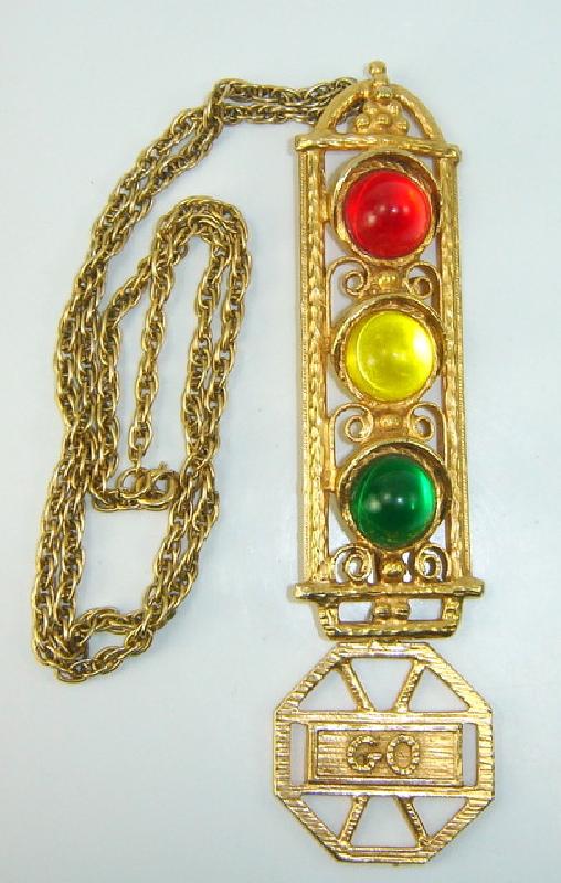 Front view of Multiple Colors Cabochons Pendant