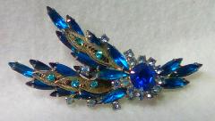 Blue Navettes Brooch