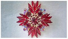 Red Navettes Pin Pendant