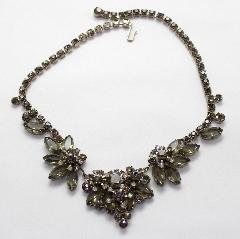 Gray (black Diamond) Navettes Necklace