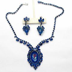Blue Oval Necklace