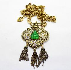 Green Chatons Only Pendant