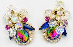 Blue Pear Multi-Color/Shaded Earrings Clip