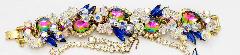 Blue Pear Multi-Color/Shaded Bracelet 5 Link