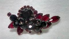 Red Navettes Brooch