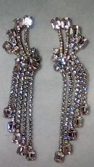 Clear Emerald Cut Earrings Clip