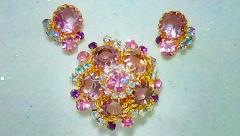 Purple (cardinal) Dentelle Earrings Clip