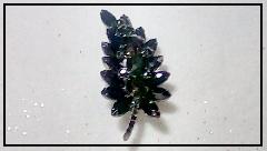 Black (jet) Navettes Brooch