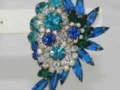Blue Navettes Brooch