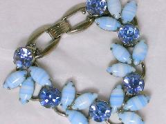 Blue Navettes Striped Bracelet 5 Link