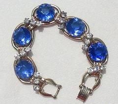 Blue Chatons Only Bracelet 5 Link