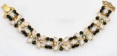 Black (jet) Cabochons Bracelet 5 Link