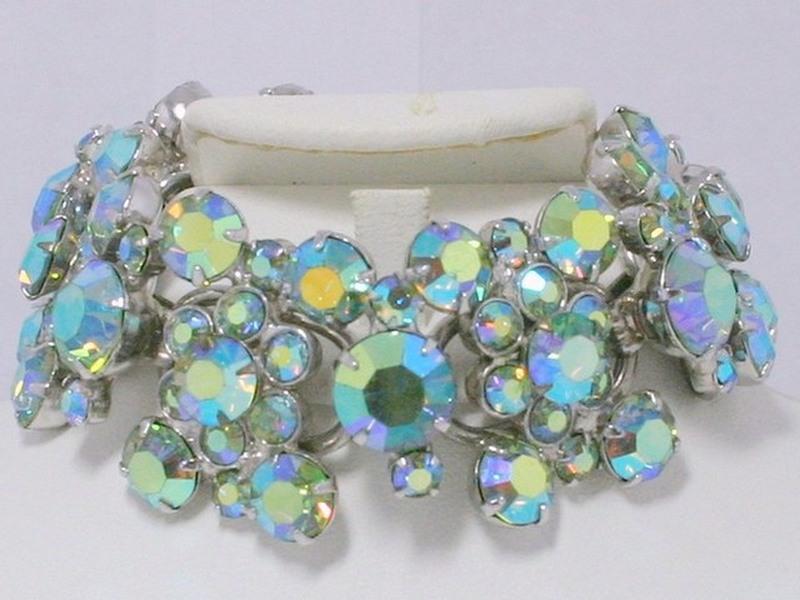 Front view of AB Chatons Only Bracelet 5 Link