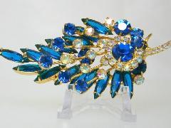 Blue Navettes Brooch