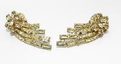 Yellow Baguettes Earrings Clip