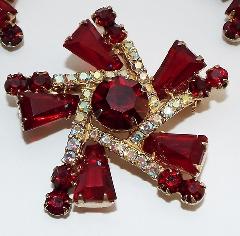 Red Keystones Brooch