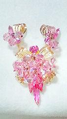 Pink Navettes Pin Pendant