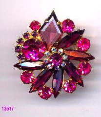 Pink Diamond Brooch