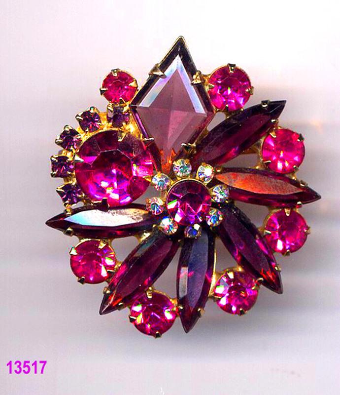 Front view of Pink Diamond Brooch