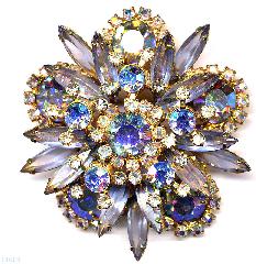 Blue Navettes Brooch