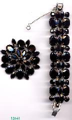 Black (jet) Oval Brooch