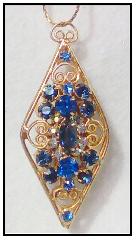 Blue Navettes Pendant
