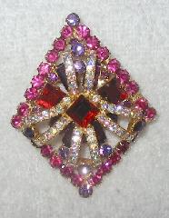 Pink Square Pin Pendant