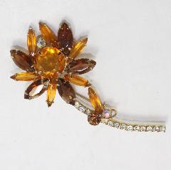 Topaz Navettes Brooch