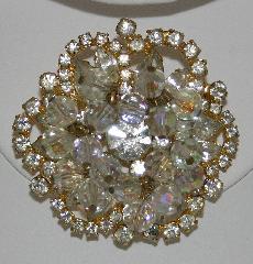 Clear Navettes Brooch