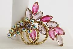 Pink Navettes Brooch