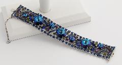 Blue Navettes Rivoli/Margarita Bracelet Flat Push In