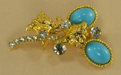 Turquoise Cabochons Brooch