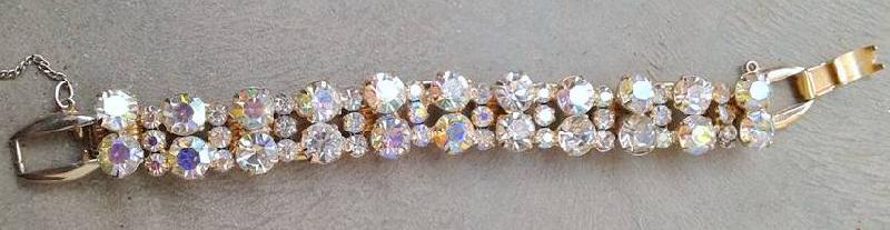 Front view of AB Chatons Only Bracelet 5 Link