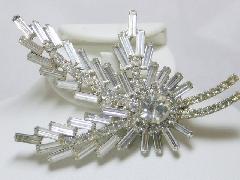 Clear Baguettes Brooch