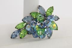 Multiple Colors Navettes Brooch