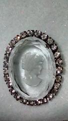 Clear Chatons Only Brooch