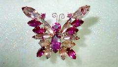 Purple (cardinal) Navettes Brooch