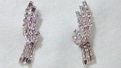 Clear Baguettes Earrings Clip